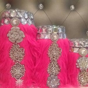 Hot Pink Fur Jars Crafted